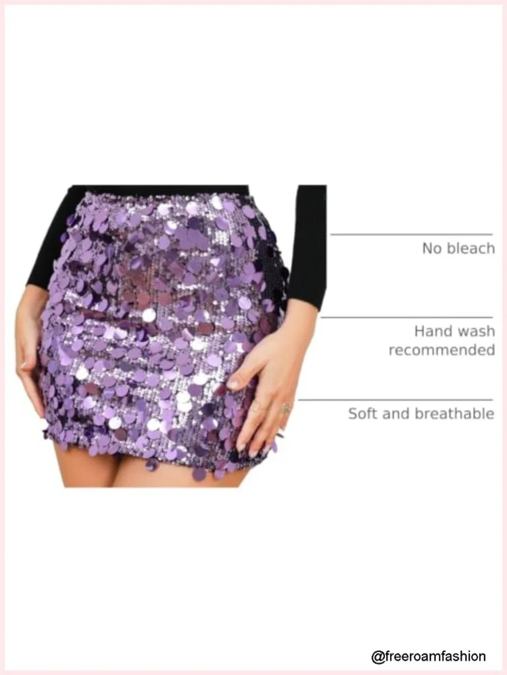 Stretchy Sequin Mini Skirt High Waist Party Clubwear